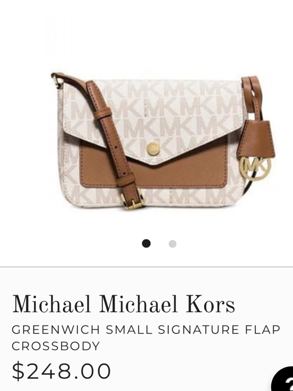 Michael Michael Kors GREENWICH SMALL SIGNATURE FLAP CROSSBODY
Regular price $248